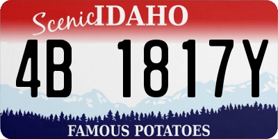 ID license plate 4B1817Y