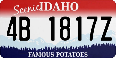 ID license plate 4B1817Z