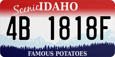 ID license plate 4B1818F
