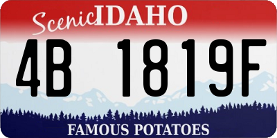 ID license plate 4B1819F