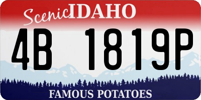 ID license plate 4B1819P