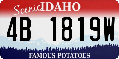 ID license plate 4B1819W