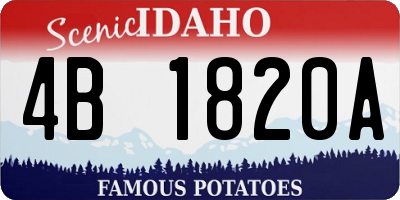 ID license plate 4B1820A
