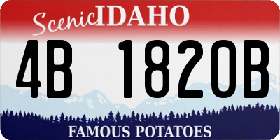ID license plate 4B1820B