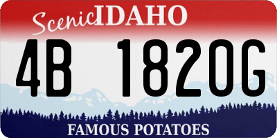 ID license plate 4B1820G