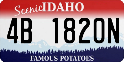 ID license plate 4B1820N