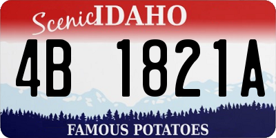 ID license plate 4B1821A