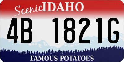 ID license plate 4B1821G