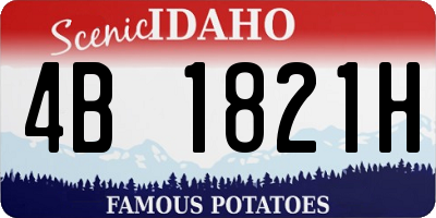 ID license plate 4B1821H