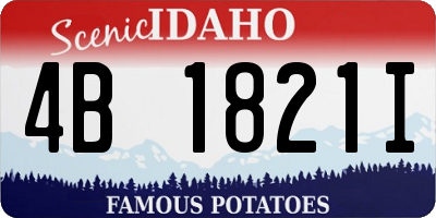 ID license plate 4B1821I