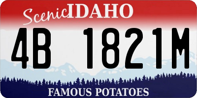 ID license plate 4B1821M