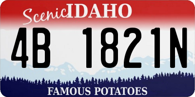 ID license plate 4B1821N