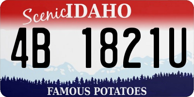 ID license plate 4B1821U