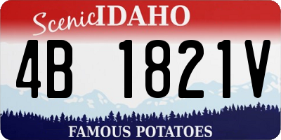 ID license plate 4B1821V
