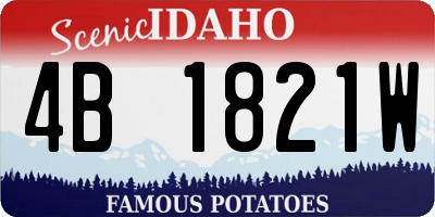 ID license plate 4B1821W