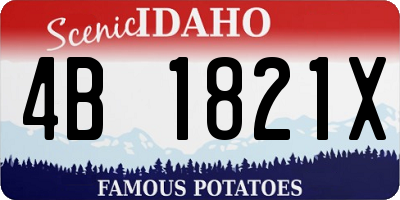 ID license plate 4B1821X