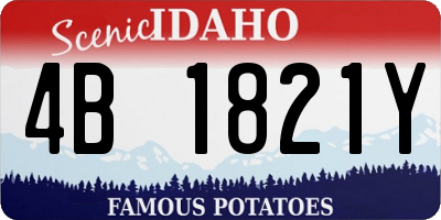 ID license plate 4B1821Y
