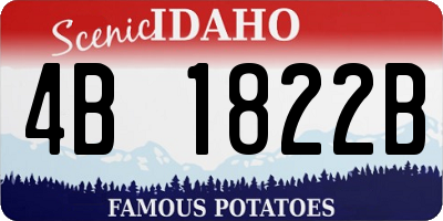 ID license plate 4B1822B