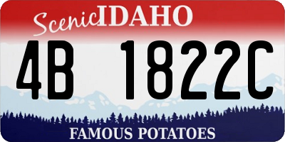 ID license plate 4B1822C