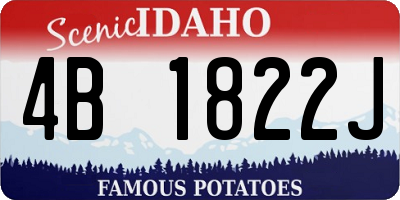 ID license plate 4B1822J