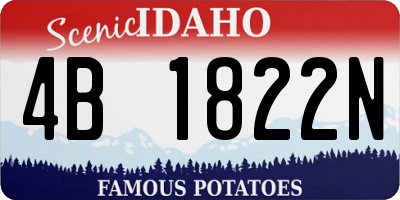 ID license plate 4B1822N