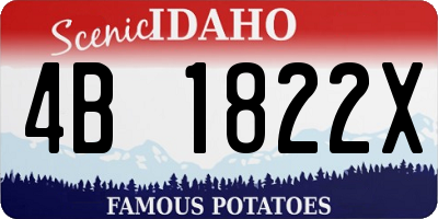 ID license plate 4B1822X