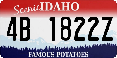 ID license plate 4B1822Z