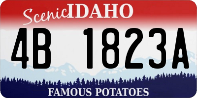 ID license plate 4B1823A