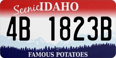 ID license plate 4B1823B