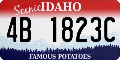 ID license plate 4B1823C