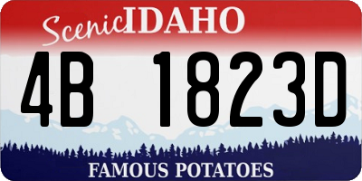 ID license plate 4B1823D