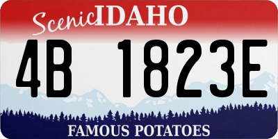 ID license plate 4B1823E