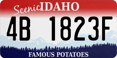 ID license plate 4B1823F