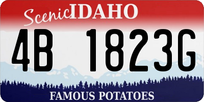 ID license plate 4B1823G