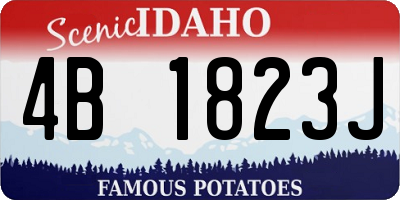 ID license plate 4B1823J