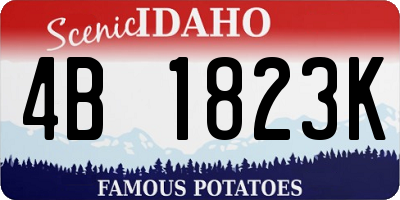 ID license plate 4B1823K