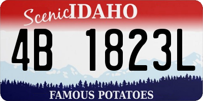 ID license plate 4B1823L