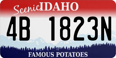 ID license plate 4B1823N
