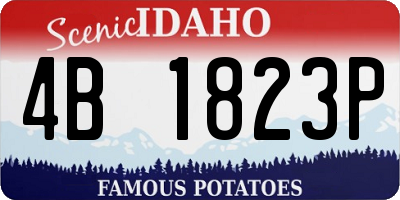 ID license plate 4B1823P