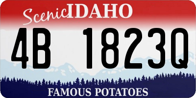 ID license plate 4B1823Q