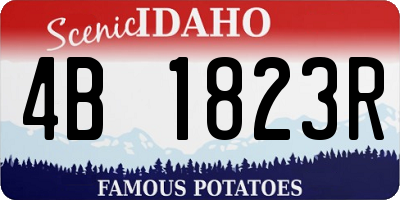 ID license plate 4B1823R