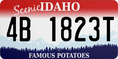 ID license plate 4B1823T