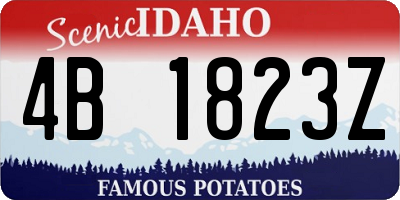 ID license plate 4B1823Z