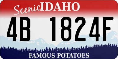 ID license plate 4B1824F