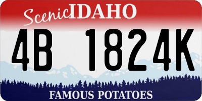 ID license plate 4B1824K