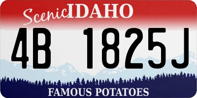ID license plate 4B1825J