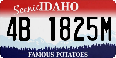 ID license plate 4B1825M