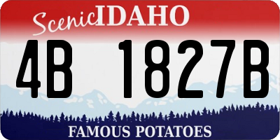 ID license plate 4B1827B
