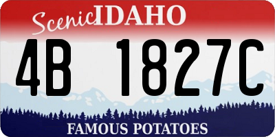ID license plate 4B1827C