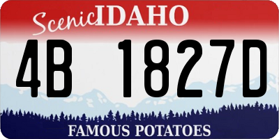 ID license plate 4B1827D